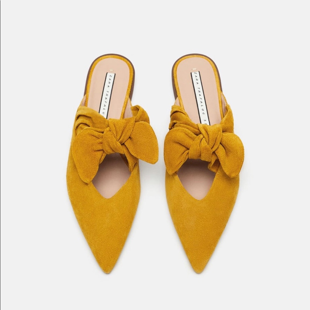 SOLD! Zara Mustard Yellow Mules